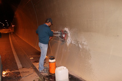 Tunnel Bohrkernentnahme